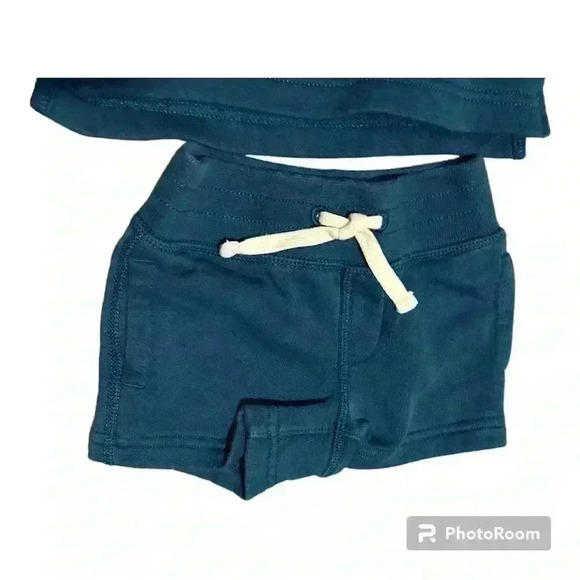 Baby Gap Green Blue Sweater Top and Shorts Matching Set Size 3-6 Months Baby - Picture 4 of 4